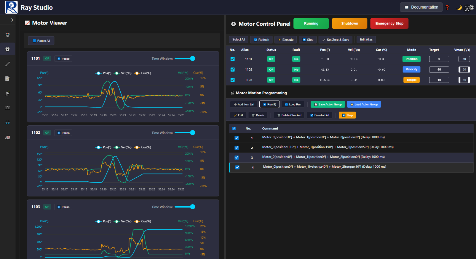 Multi-motor Control, Programming, Parameter Adjustment Interface